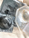 Marbleized Tray and Ashtray set