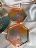 Hexagonal Neutrals Coasters